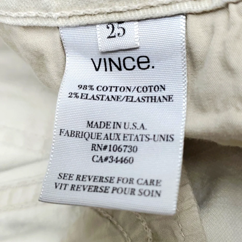 Vince Crop Skinny Ankle Khaki Jeans 25 EUC - Picture 8 of 13